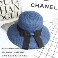 Fashion Bow Foldable Sun Hat Female Summer Vacation Leisure Beach Hat sku image 5