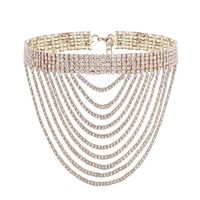 Fashion Rhinestone Collar Trend Full Diamond Multilayer Necklace Wholesale main image 6