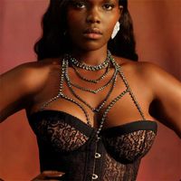 New Sexy Rhinestone Halter Bra Body Chain Fashion Bikini Beach Body Chain Accessories main image 2