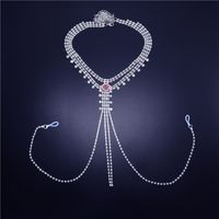 Beach Jewelry Diamond Tassel Body Chain Bikini Chest Chain Wholesale main image 3