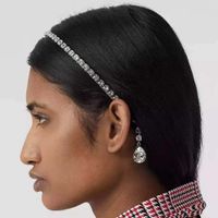 Fashion Simple Water Drop Drill Headband Baroque Retro Rhinestone Accessories main image 1