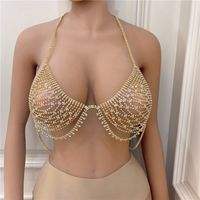 Sommer Neue Übertriebene Mesh Strass Sexy Quaste Bh Körperkette main image 4