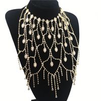 Claw Chain Rhinestone Makeup Party Bridal Jewelry Necklace main image 4