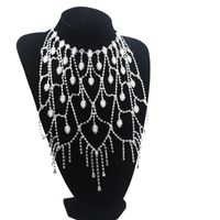 Claw Chain Rhinestone Makeup Party Bridal Jewelry Necklace main image 5