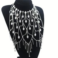 Claw Chain Rhinestone Makeup Party Bridal Jewelry Necklace main image 6