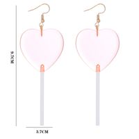 Simple Candy Color Lollipop Heart-shaped Long Ear Hook Wholesale main image 6