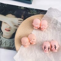 Funny Cute Doll Head Geometric Drop Earrings Wholesale main image 1