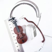 Créatif À La Main Violon Rétro Instrument De Musique Boucle D'oreille Contraste Couleur main image 3