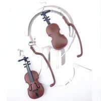 Creative Hand-made Violin Retro Musical Instrument Earring Contrast Color main image 4