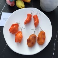 Creative Fashion Simulation Stewed Spare Ribs Chicken Wings Resin Drop Earrings main image 3