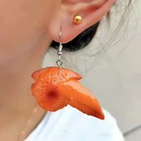 Creative Fashion Simulation Stewed Spare Ribs Chicken Wings Resin Drop Earrings main image 4