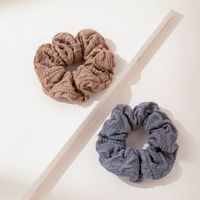 New Bulk Hair Scrunchies Women's Gray Brown Headwear Simple Fabric main image 3