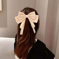 Fashion Bow Spring Clip Simple Solid Color Hair Clip Hair Accessories main image 2