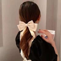 Fashion Bow Spring Clip Simple Solid Color Hair Clip Hair Accessories main image 4