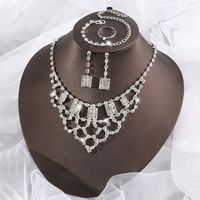 Fashion Simple Four-piece Jewelry Necklace Ring Bracelet Set Wholesale main image 1