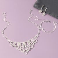 Fashion Simple Four-piece Jewelry Necklace Ring Bracelet Set Wholesale main image 5