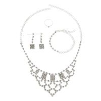 Fashion Simple Four-piece Jewelry Necklace Ring Bracelet Set Wholesale main image 6
