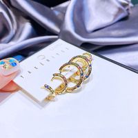 Yakemiyou Fashion Geometric Metal Zircon Earrings main image 5
