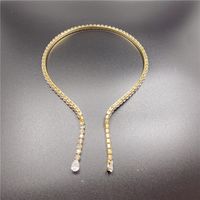 Fashion Simple Water Drop Drill Headband Baroque Retro Rhinestone Accessories sku image 1