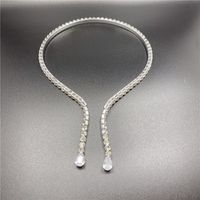 Fashion Simple Water Drop Drill Headband Baroque Retro Rhinestone Accessories sku image 2