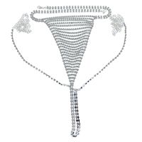 Fashion Sexy Rhinestone Panties Bikini Body Chain Geometric Thong sku image 2