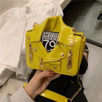 Fashion Women's Bag Creative Jacket Shape Contrast Color Messenger Bag16*16*6 sku image 2