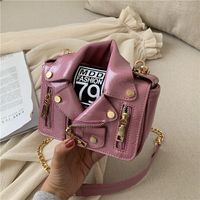 Fashion Women's Bag Creative Jacket Shape Contrast Color Messenger Bag16*16*6 sku image 3