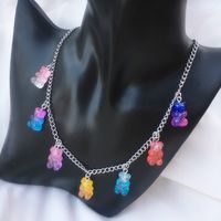 Fashion 7-color Jelly Gummy Bear Necklace Resin Necklace sku image 1