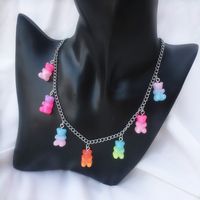Fashion 7-color Jelly Gummy Bear Necklace Resin Necklace sku image 2