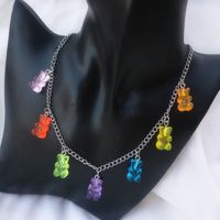 Fashion 7-color Jelly Gummy Bear Necklace Resin Necklace sku image 3