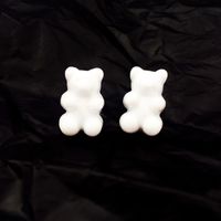 Cartoon Bear Creative Transparent Candy Color Earrings Wholesale sku image 2