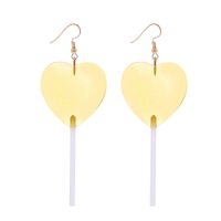 Simple Candy Color Lollipop Heart-shaped Long Ear Hook Wholesale sku image 3