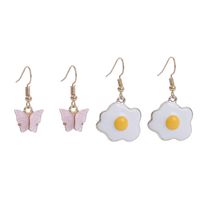 Funny Combination Simulation Strawberry Mushroom Bear Hand-made Earrings sku image 8