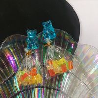 Creative Simulation Food Mini Jelly Bear Candy Drop Earrings sku image 3