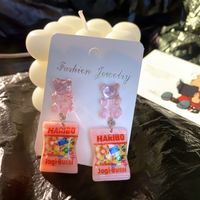 Creative Bear Candy Bag Ear Studs Childlike Simulation Food Play Earrings sku image 7