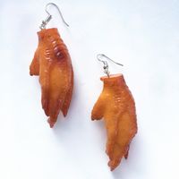 Creative Fashion Simulation Stewed Spare Ribs Chicken Wings Resin Drop Earrings sku image 5