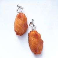 Pendientes Colgantes De Resina Con Alas De Pollo Guisadas De Costillas De Cerdo De Simulación De Moda Creativa sku image 9