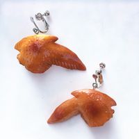 Pendientes Colgantes De Resina Con Alas De Pollo Guisadas De Costillas De Cerdo De Simulación De Moda Creativa sku image 10