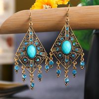 Ethnic Hollow Geometric Diamond Fashion Drop Earrings Wholesale sku image 23