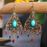 Ethnic Hollow Geometric Diamond Fashion Drop Earrings Wholesale sku image 25
