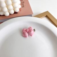 Sweet Pink Hair Clip Bow Heart Camellia Fashion Hair Accessories sku image 1