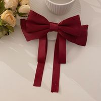 Fashion Bow Spring Clip Simple Solid Color Hair Clip Hair Accessories sku image 1