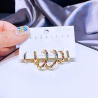 Yakemiyou Fashion Geometric Metal Zircon Earrings sku image 1