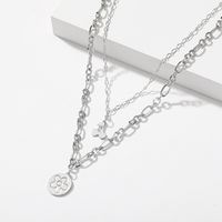 Fashion Simple Clavicle Chain Creative Alloy Double Layer Necklace main image 3