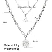 Fashion Simple Clavicle Chain Creative Alloy Double Layer Necklace main image 4