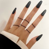 Weinlese-geometrischer Perlen-schwarz-legierungs-ring-gesetzter Großhandel sku image 4