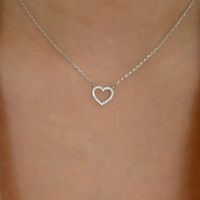 Fashion Heart-shaped Clavicle Chain Simple Love English Letter Alloy Necklace sku image 3