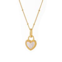 Fashion Copper Heart-shaped Necklace Simple Double-sided Copper Necklace sku image 1