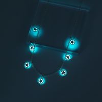 Nuevo Diseño De Nicho, Joyería, Elemento Estrella, Colgante, Collar Luminoso Azul-verde Luminoso main image 8