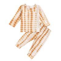 Spring And Autumn New Baby Clothing Tie-dye Multicolor Suit main image 5